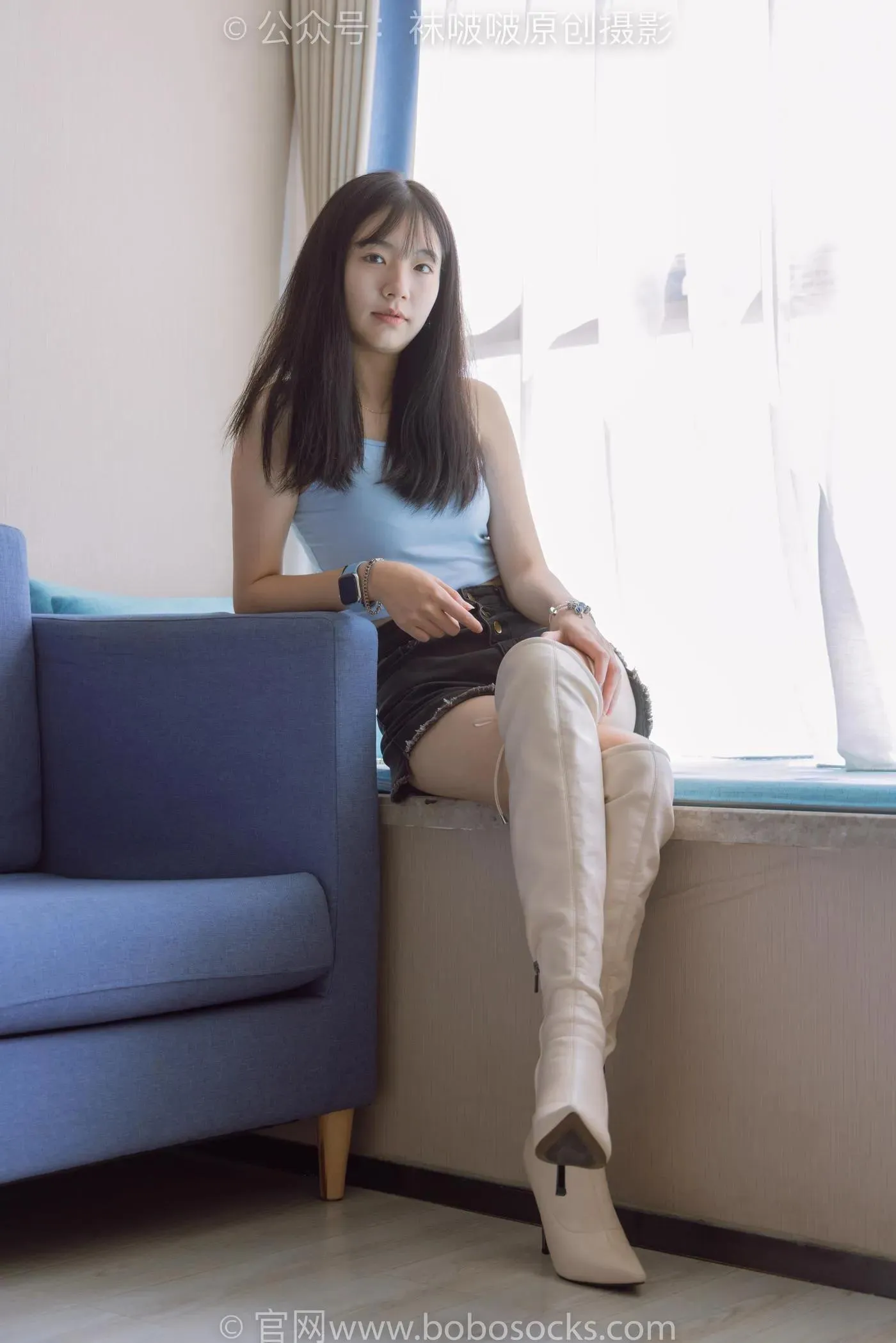 [BoBoSocks袜啵啵]NO.174 小甜豆-高跟长靴、白棉袜、裸足 [178P]插图3